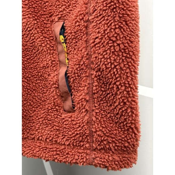 LL Bean Bean’s Sherpa Vest Men's XXL Tall Full Zip Burnt Orange Full Zip - Picture 8 of 16